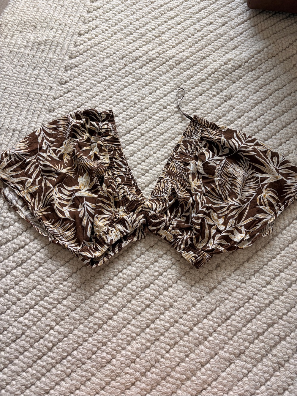 Brown tropical top